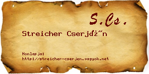 Streicher Cserjén névjegykártya